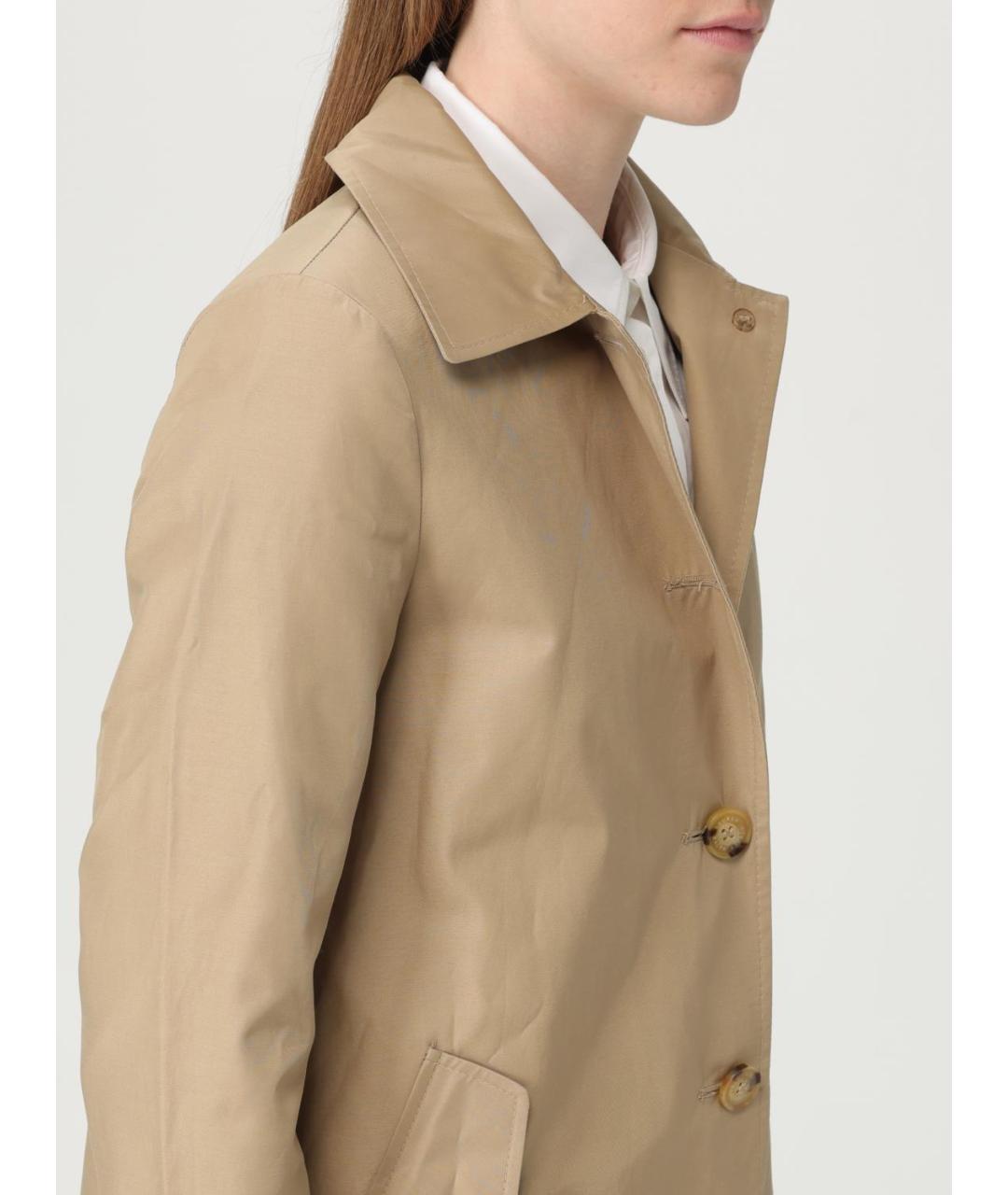 RALPH LAUREN Бежевый хлопковый тренч/плащ, фото 5
