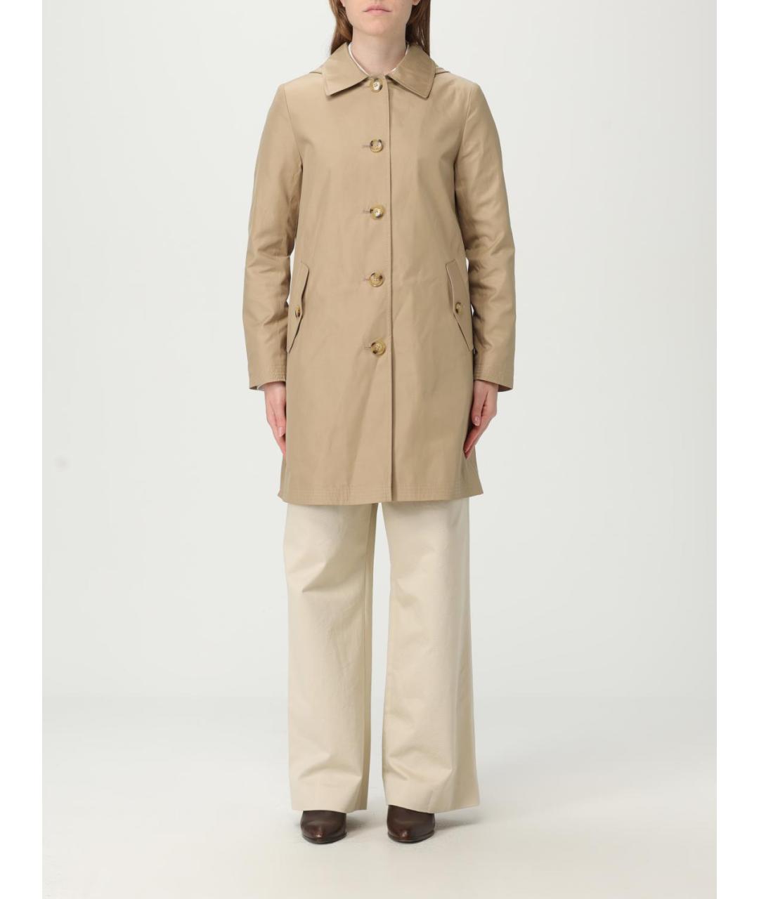 RALPH LAUREN Бежевый хлопковый тренч/плащ, фото 2