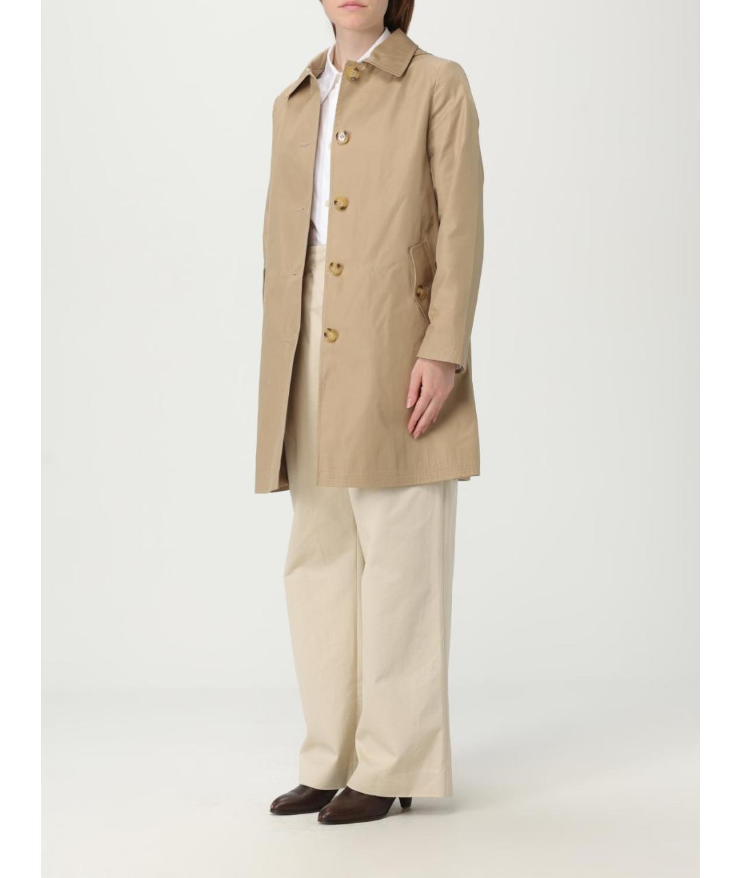 RALPH LAUREN Бежевый хлопковый тренч/плащ, фото 4