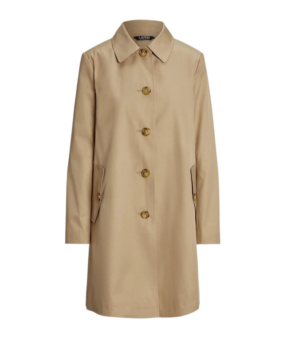 RALPH LAUREN Бежевый хлопковый тренч/плащ, фото 1