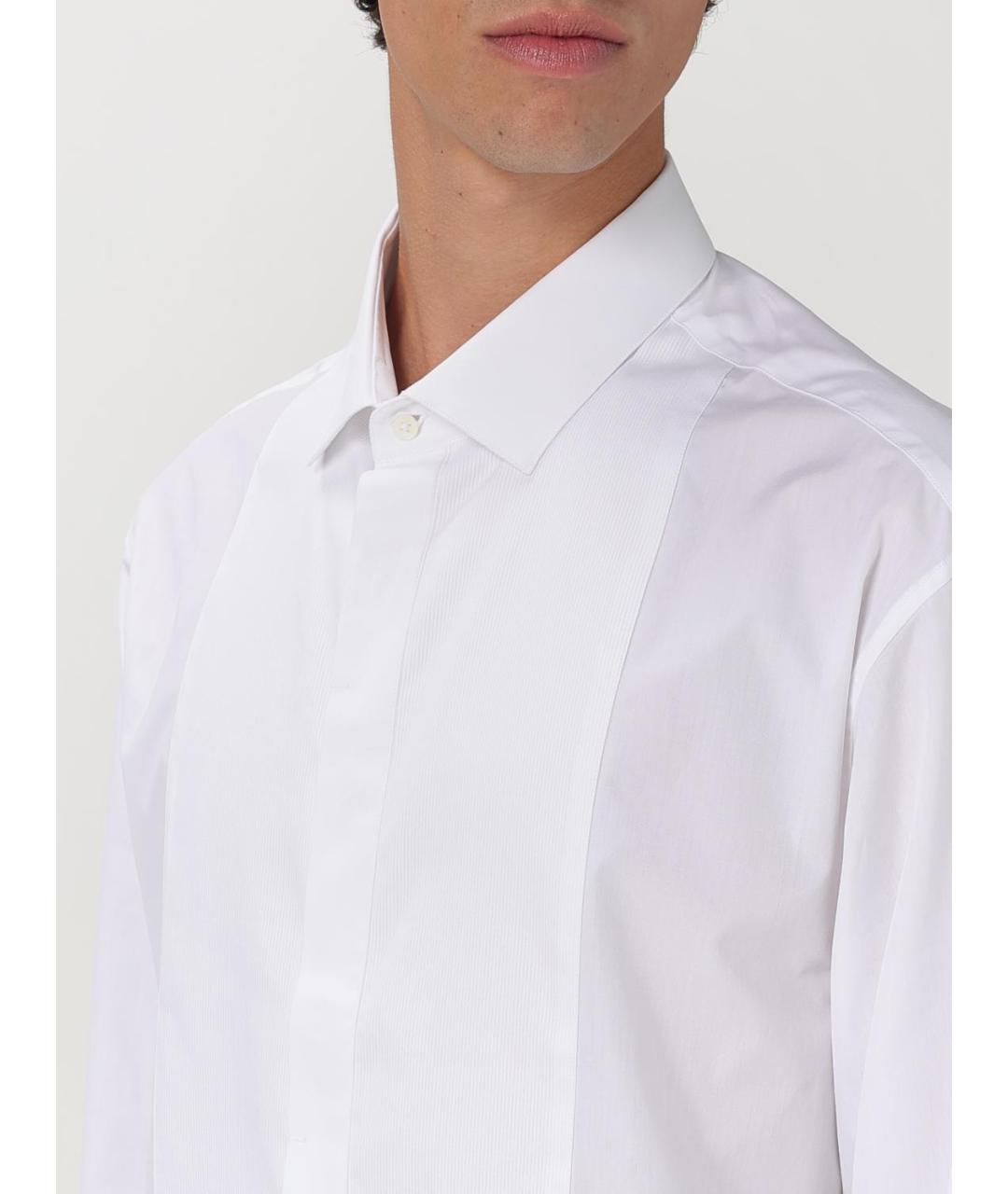 EMPORIO ARMANI Белая хлопковая кэжуал рубашка, фото 3