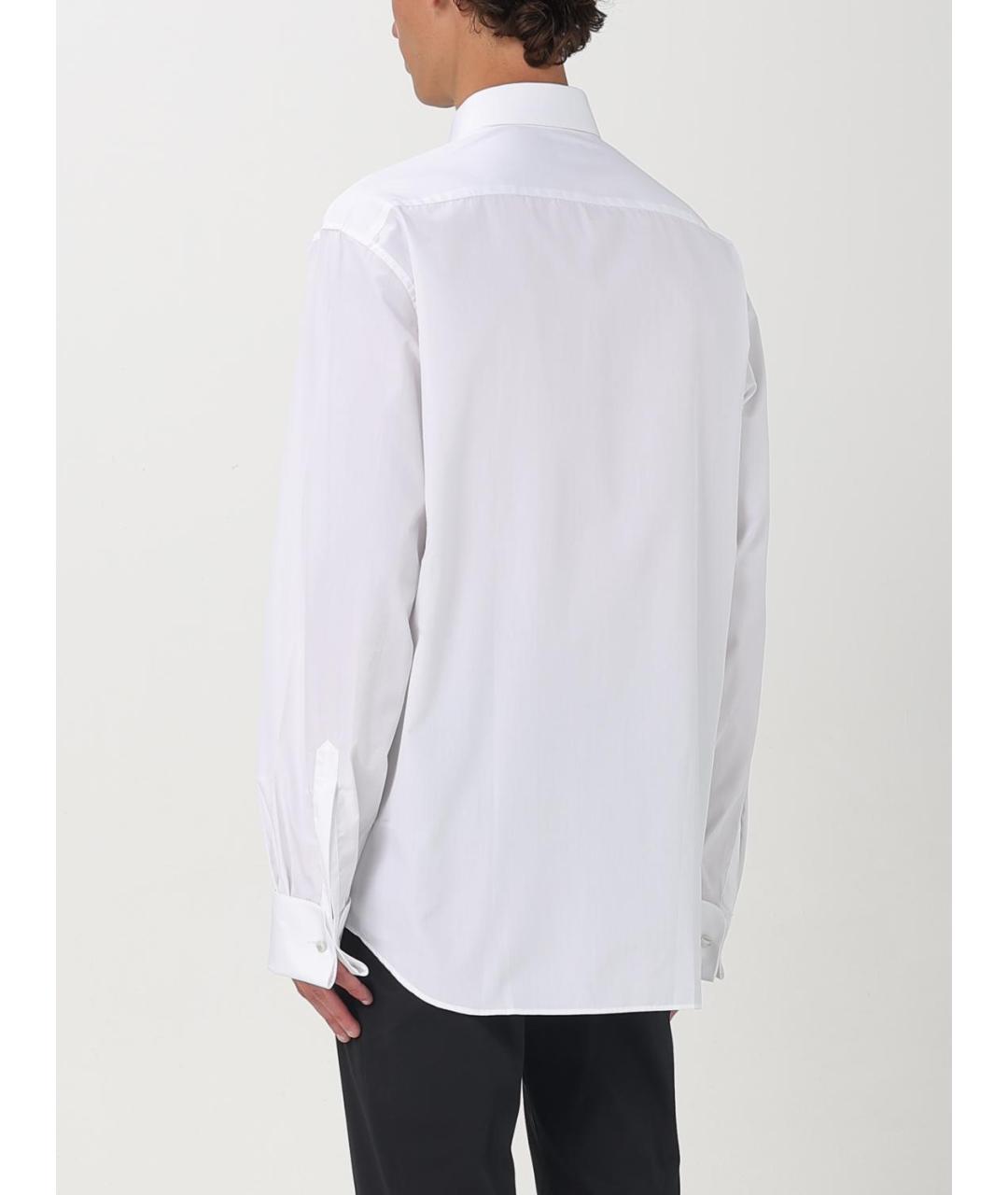 EMPORIO ARMANI Белая хлопковая кэжуал рубашка, фото 2