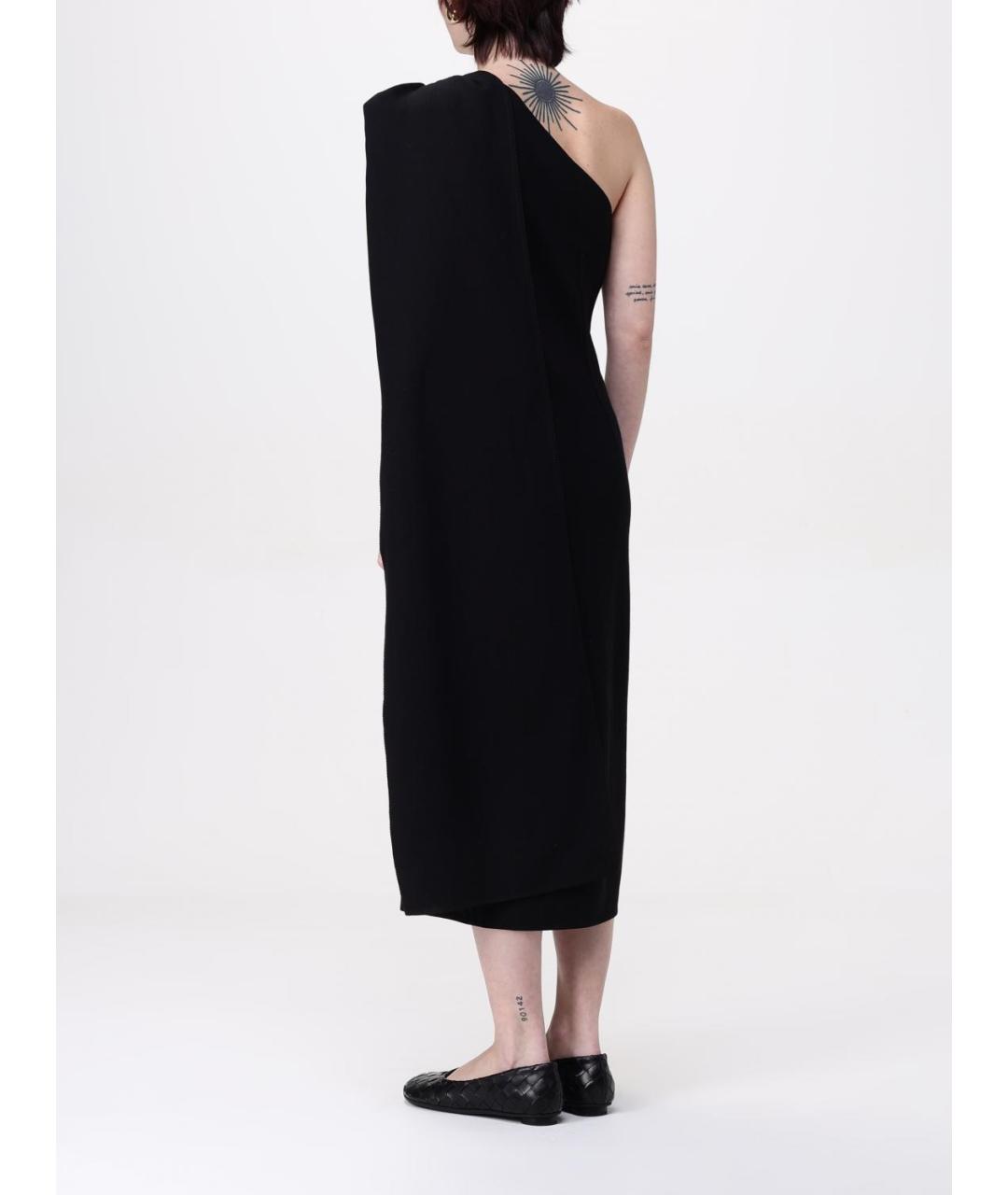 BOTTEGA VENETA Черное шерстяное вечернее платье, фото 3