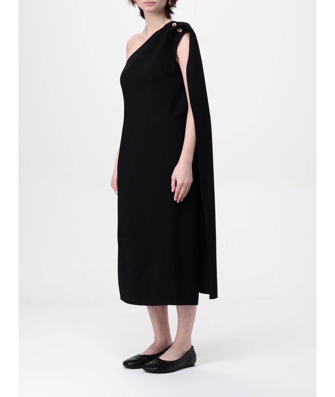 BOTTEGA VENETA Черное шерстяное вечернее платье, фото 4