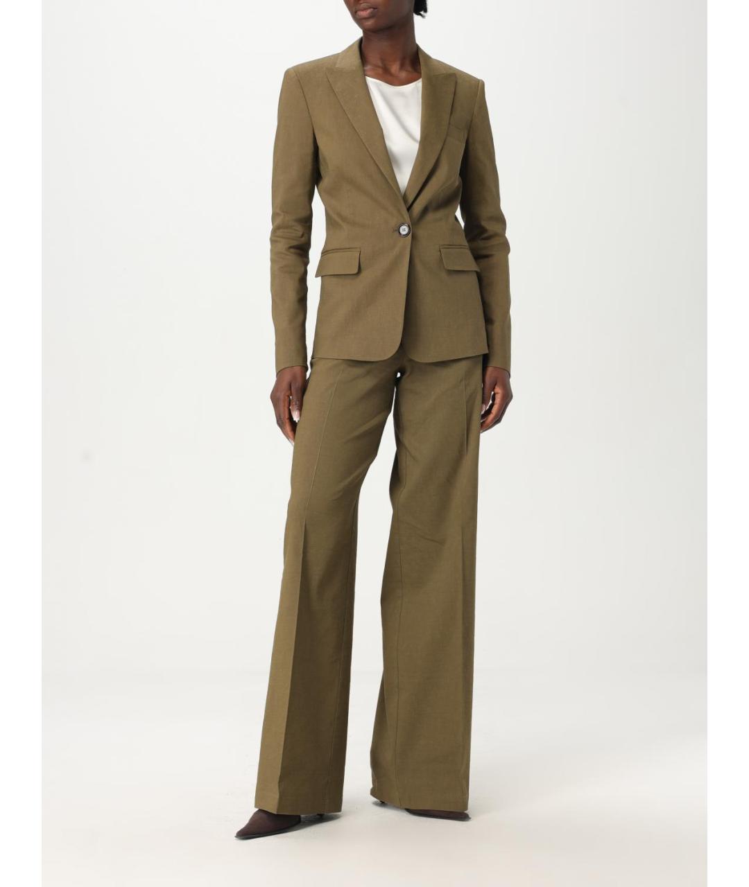 PINKO Хаки льняной жакет/пиджак, фото 3