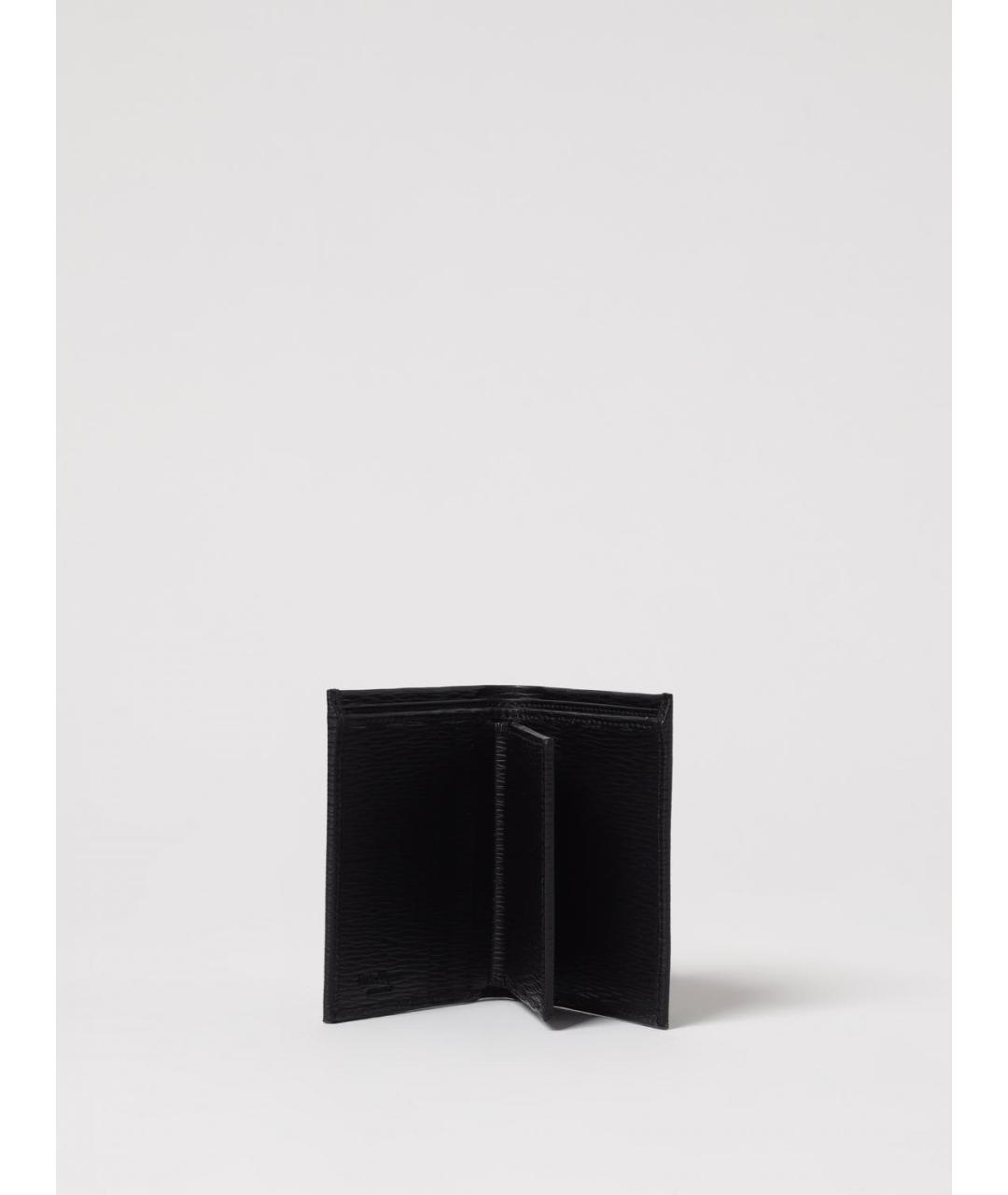 FERRAGAMO Черный кожаный кошелек, фото 2