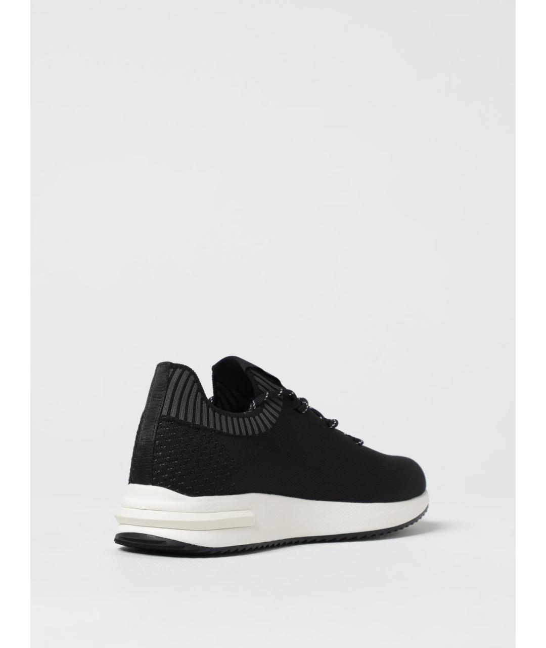 ARMANI EXCHANGE Черные синтетические низкие кроссовки / кеды, фото 3