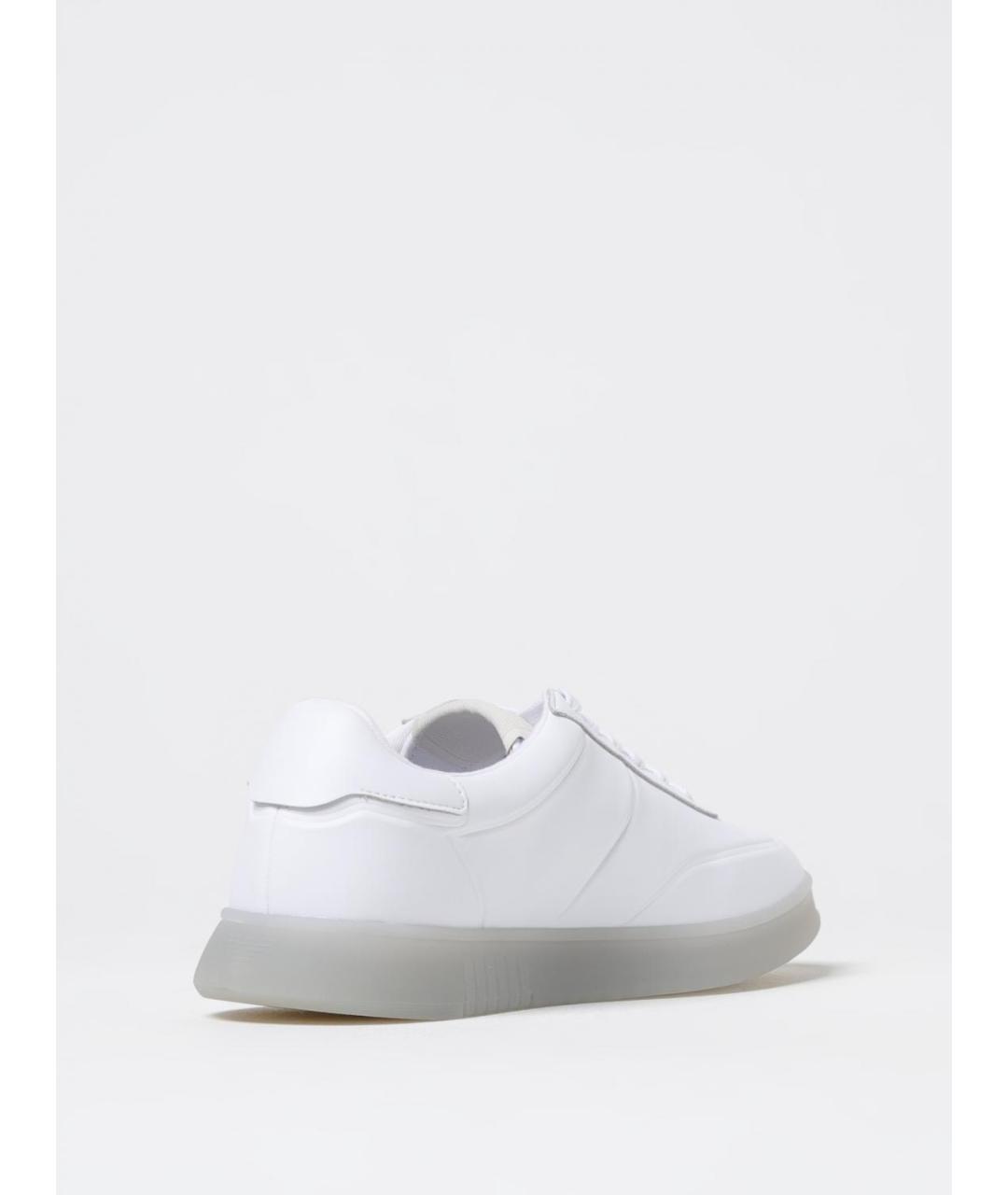 EMPORIO ARMANI Белые кожаные низкие кроссовки / кеды, фото 3