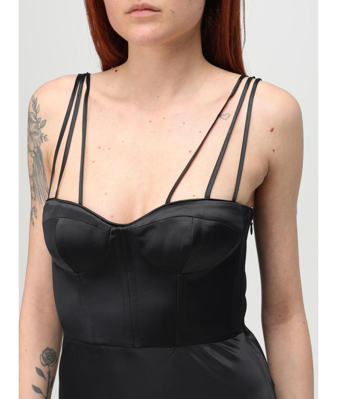 PINKO Черное вискозное платье, фото 4