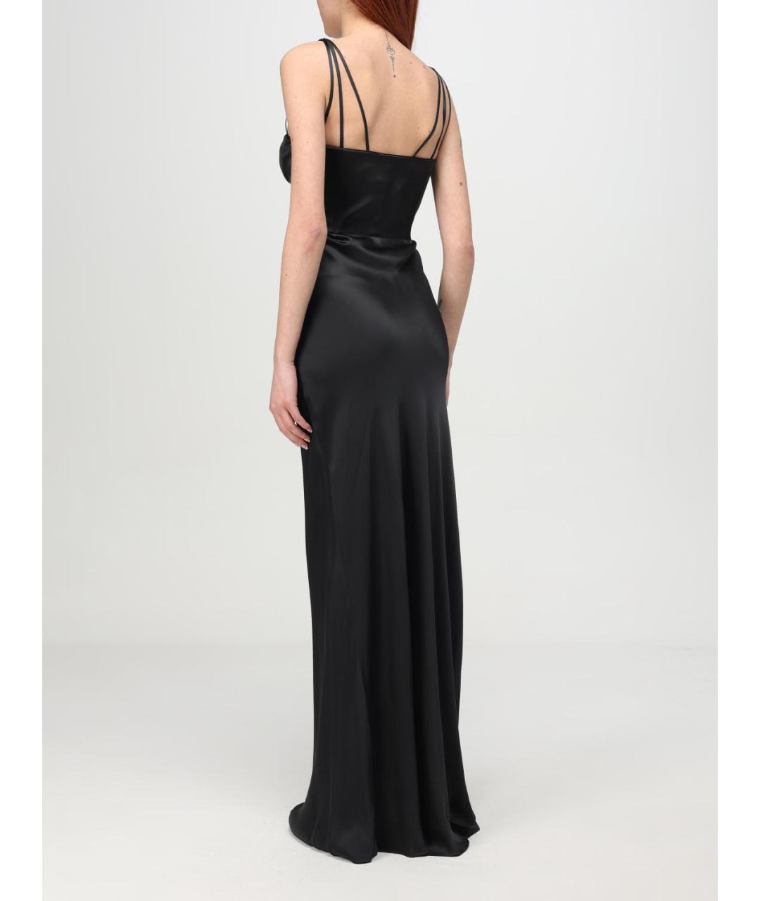 PINKO Черное вискозное платье, фото 3