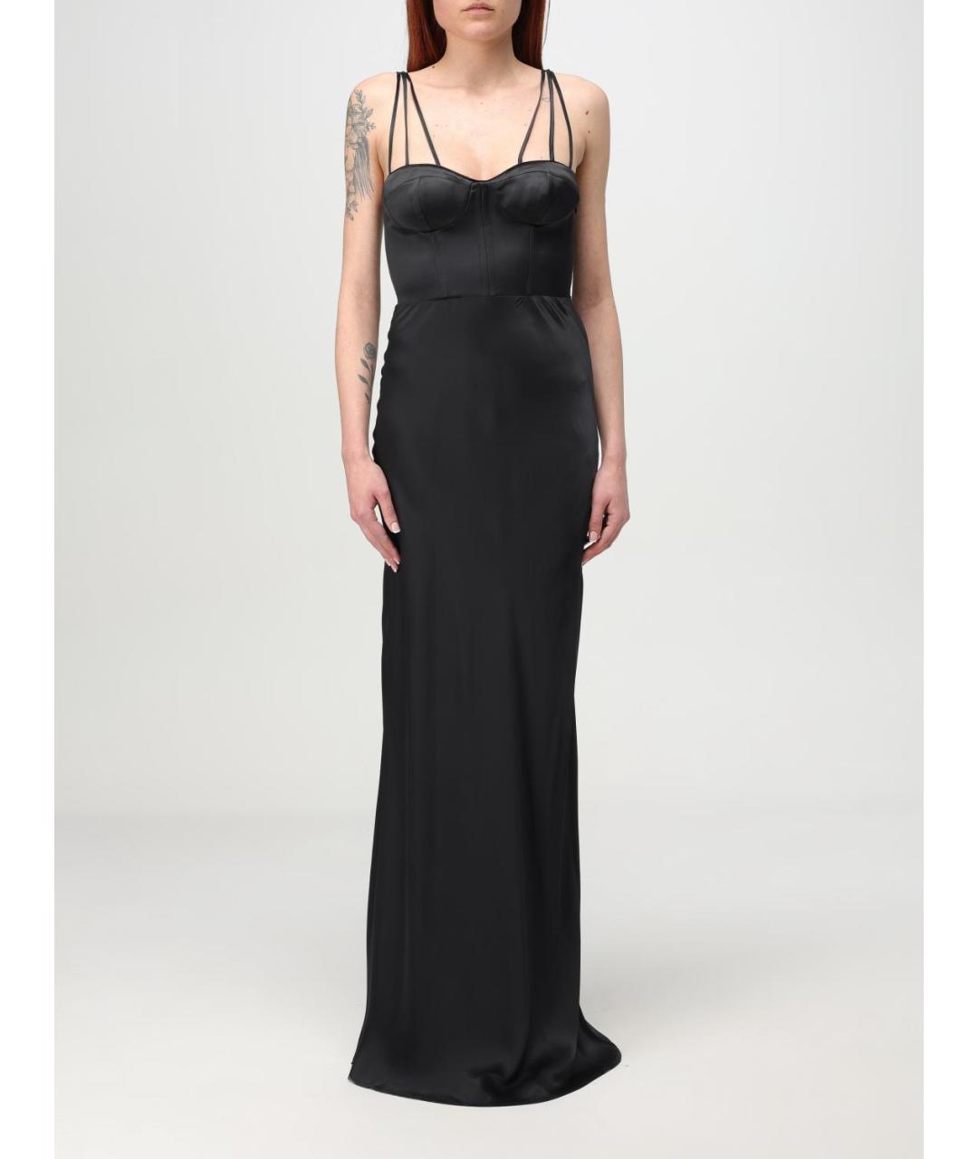 PINKO Черное вискозное платье, фото 2