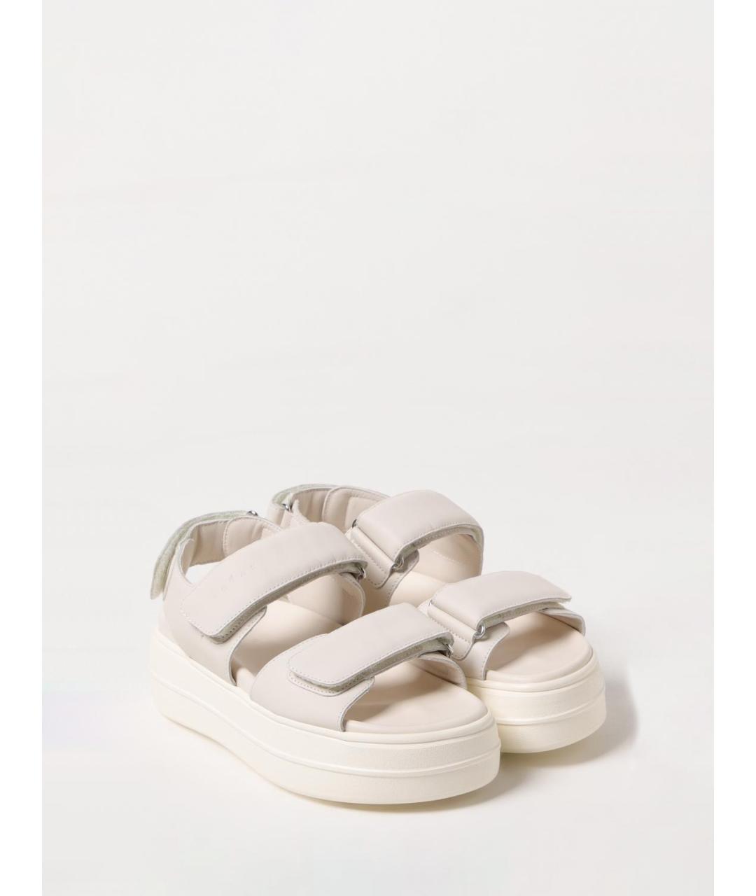 HOGAN Белые кожаные сандалии, фото 2