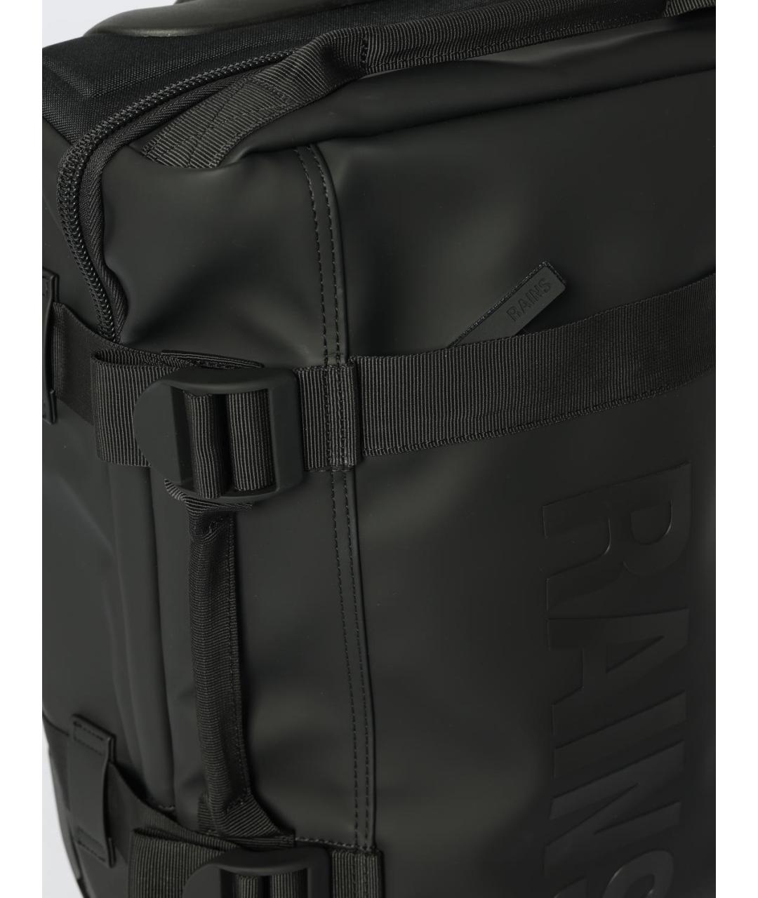RAINS Черный синтетический чемодан, фото 3