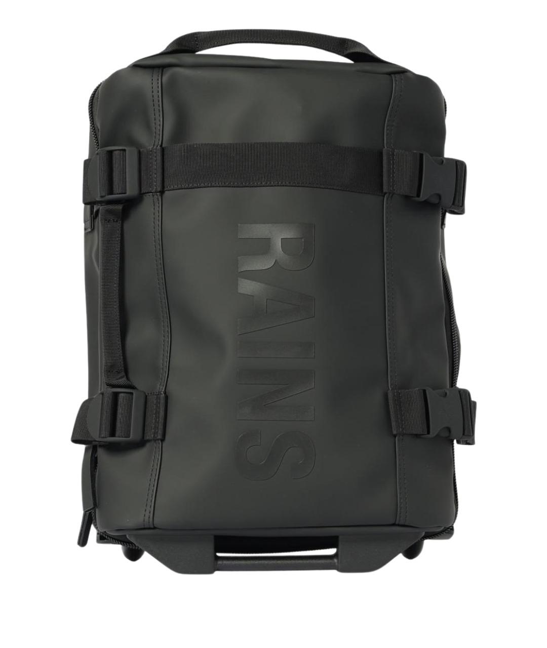 RAINS Черный синтетический чемодан, фото 1