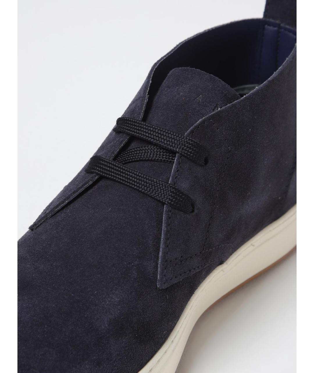 HOGAN Синие замшевые низкие ботинки, фото 4