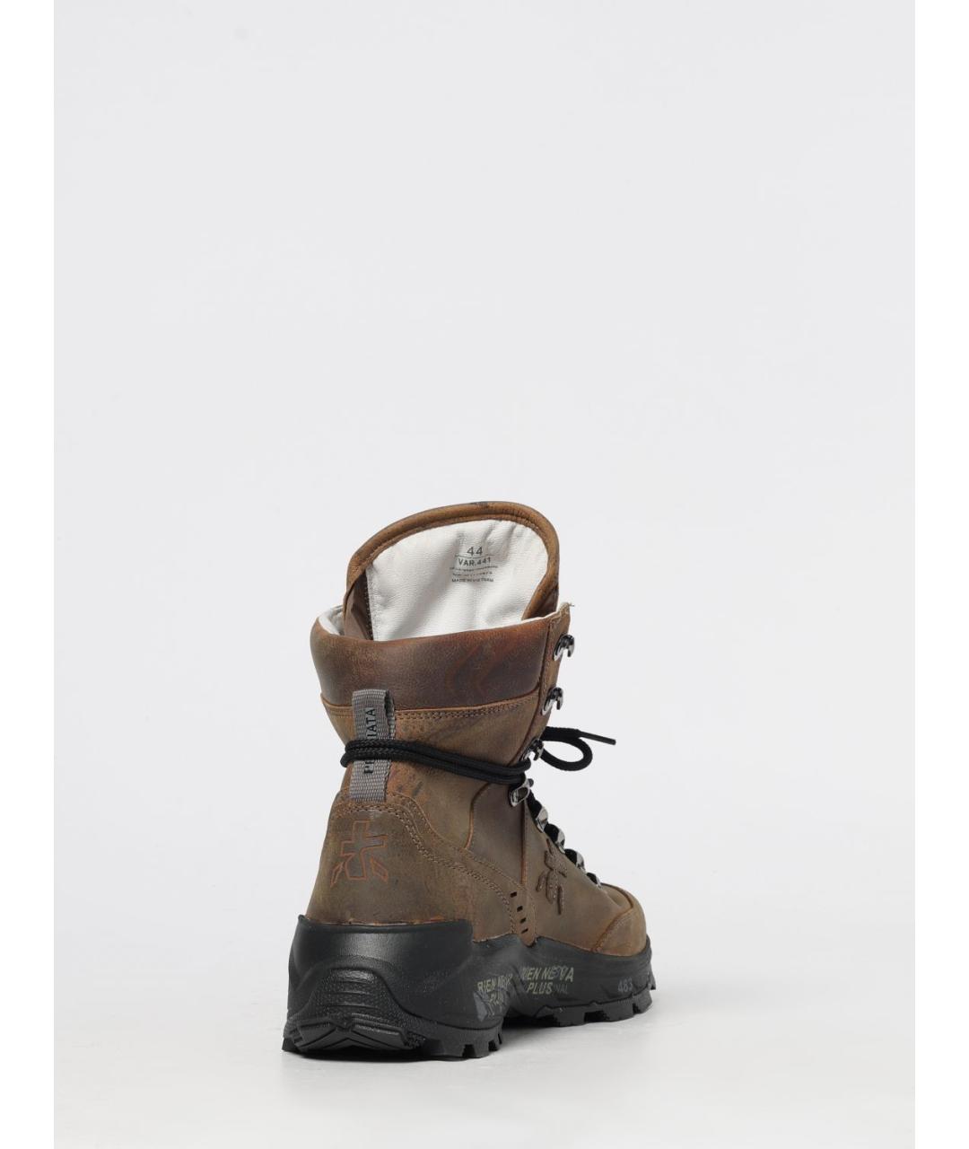 PREMIATA Коричневые кожаные высокие ботинки, фото 3