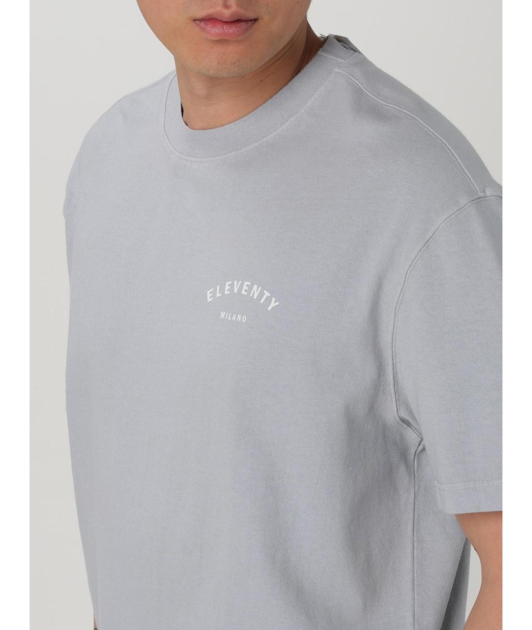 ELEVENTY Серая хлопковая футболка, фото 3
