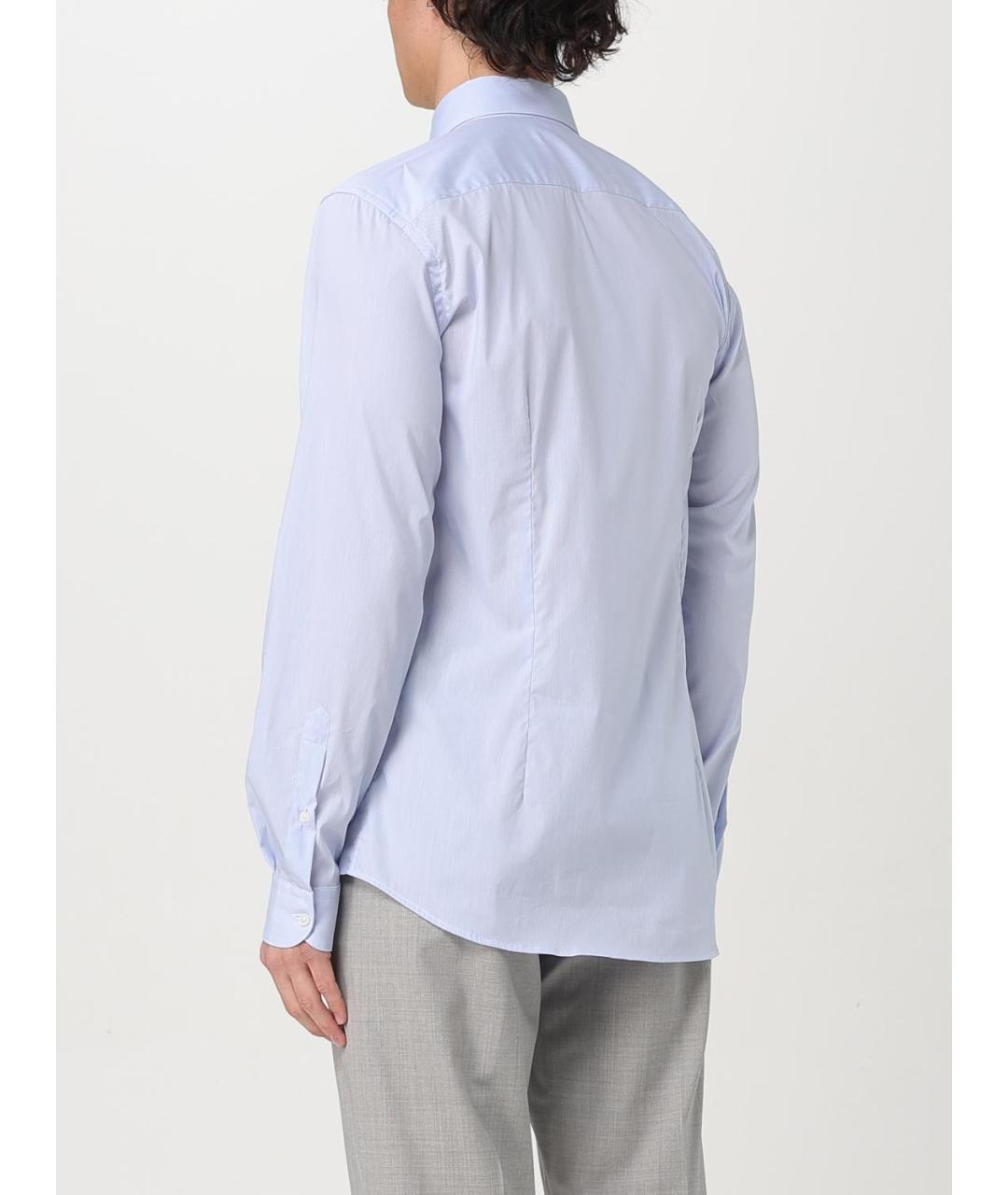 FAY Голубая хлопковая кэжуал рубашка, фото 2