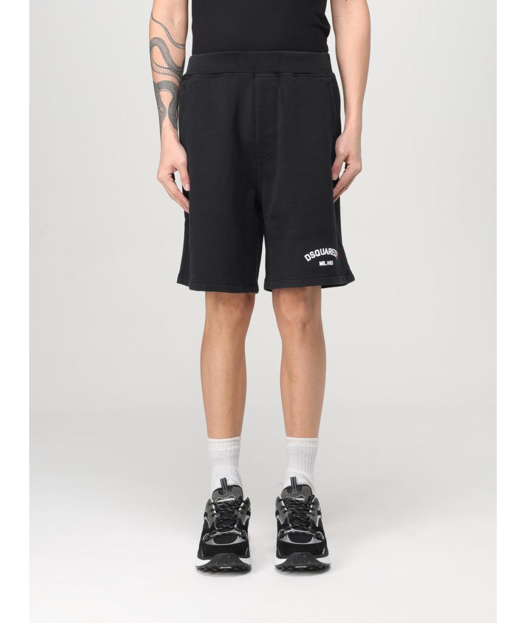 DSQUARED2 Черные хлопковые шорты, фото 5