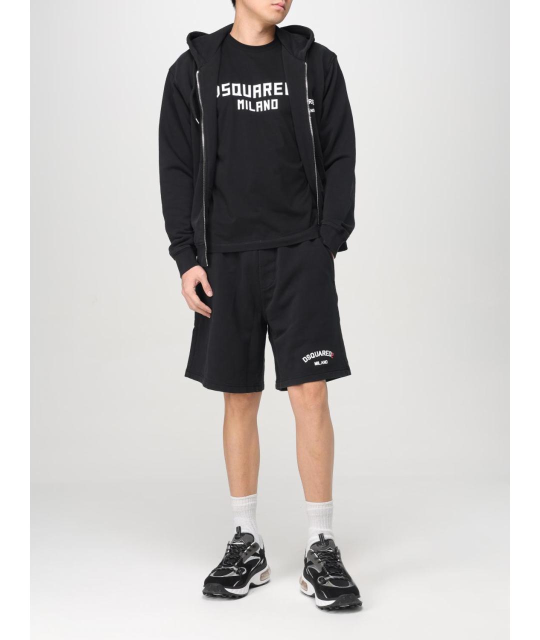 DSQUARED2 Черные хлопковые шорты, фото 2