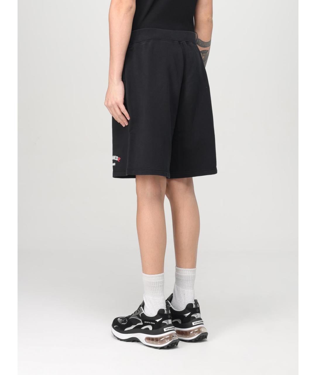 DSQUARED2 Черные хлопковые шорты, фото 3