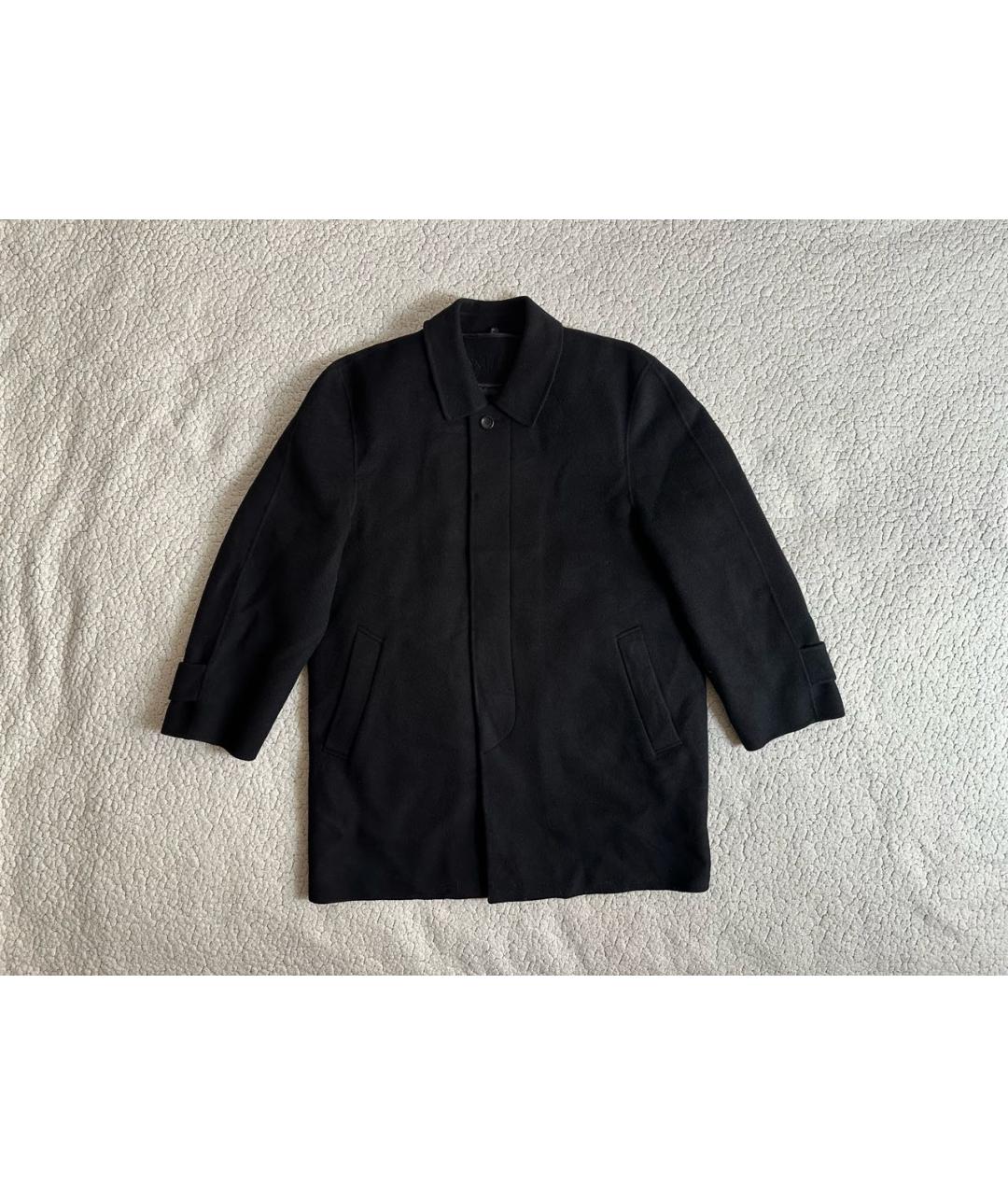 SAINT LAURENT Черное шерстяное пальто, фото 9