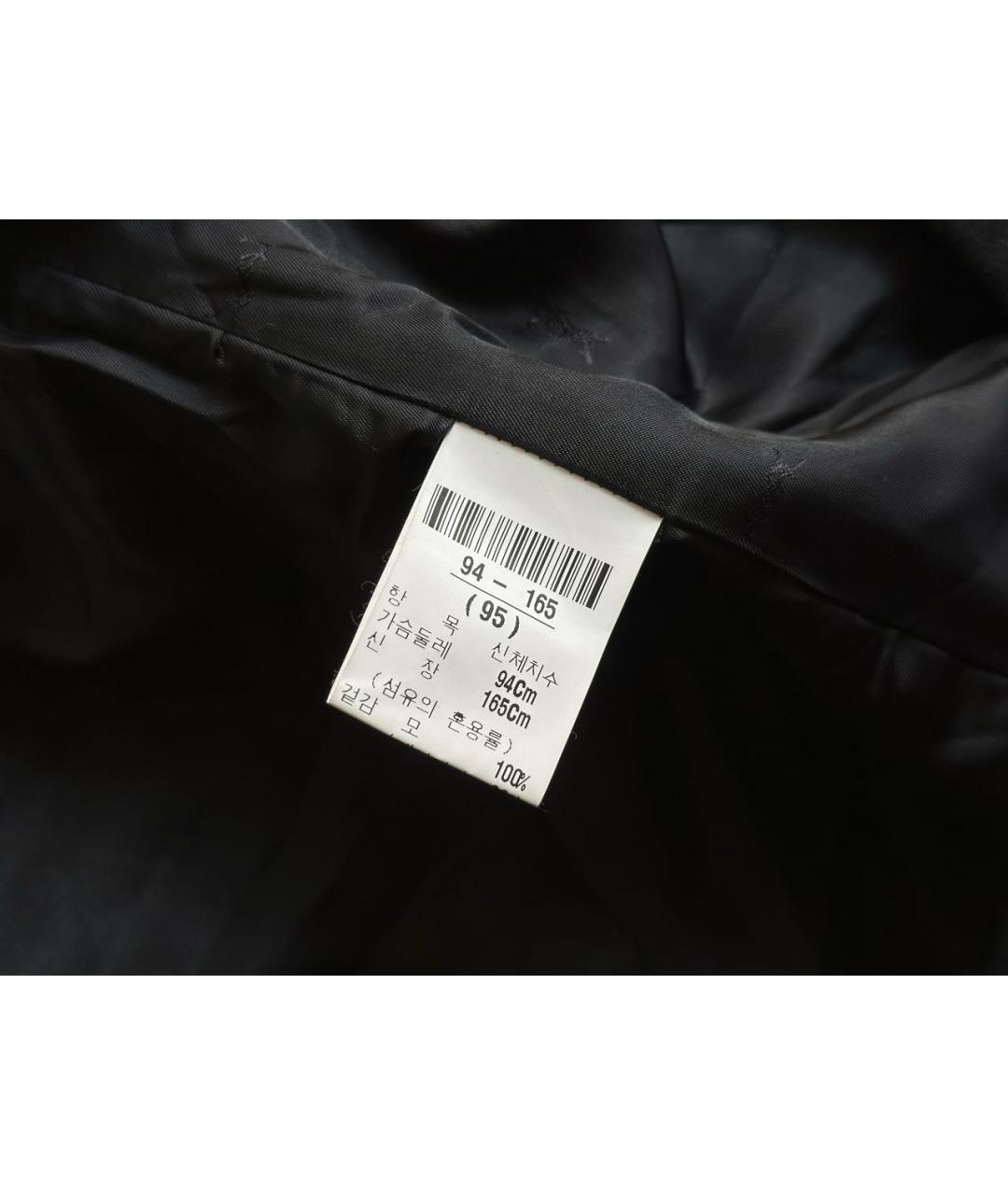 SAINT LAURENT Черное шерстяное пальто, фото 8