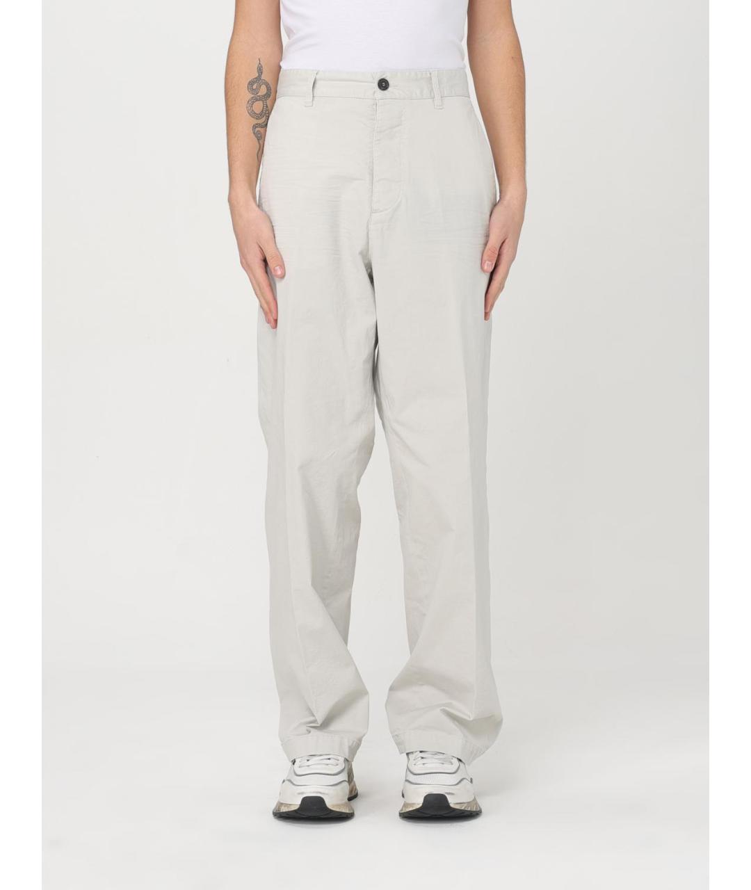 DSQUARED2 Белые хлопковые повседневные брюки, фото 5