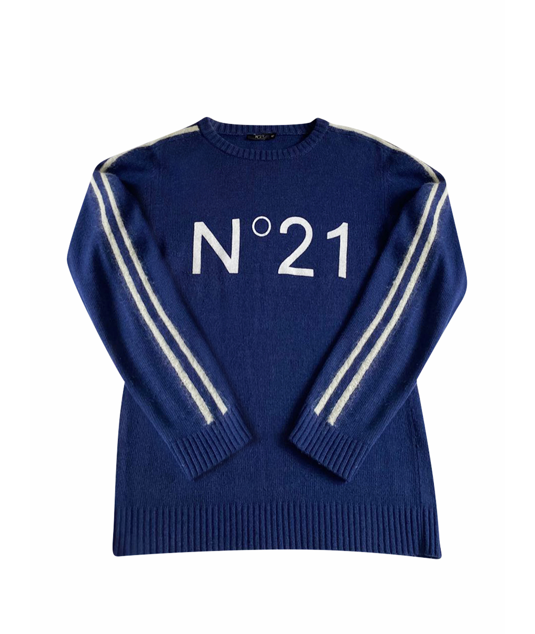NO. 21 Синий шерстяной джемпер / свитер, фото 1