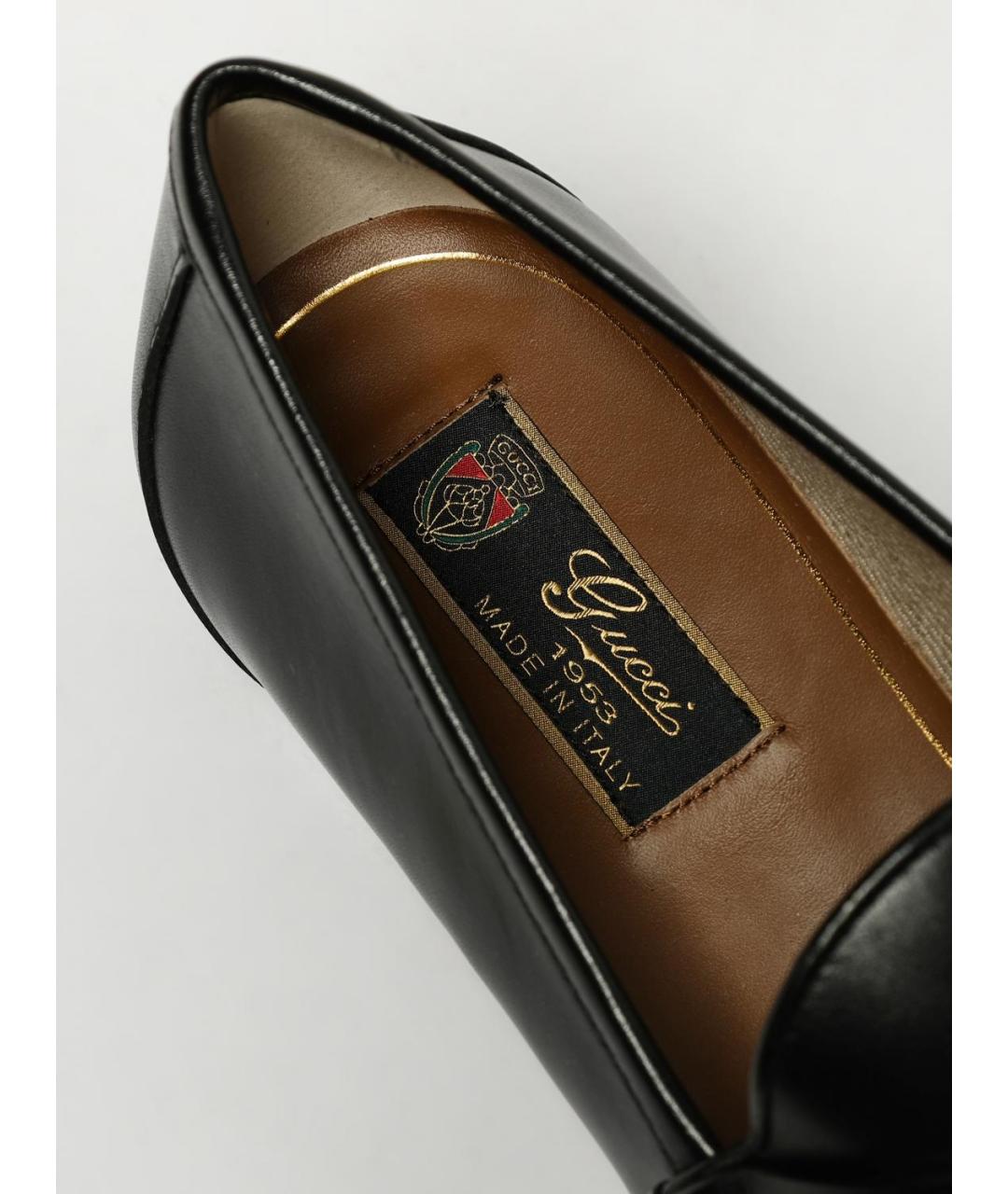 GUCCI Черные кожаные лоферы, фото 4