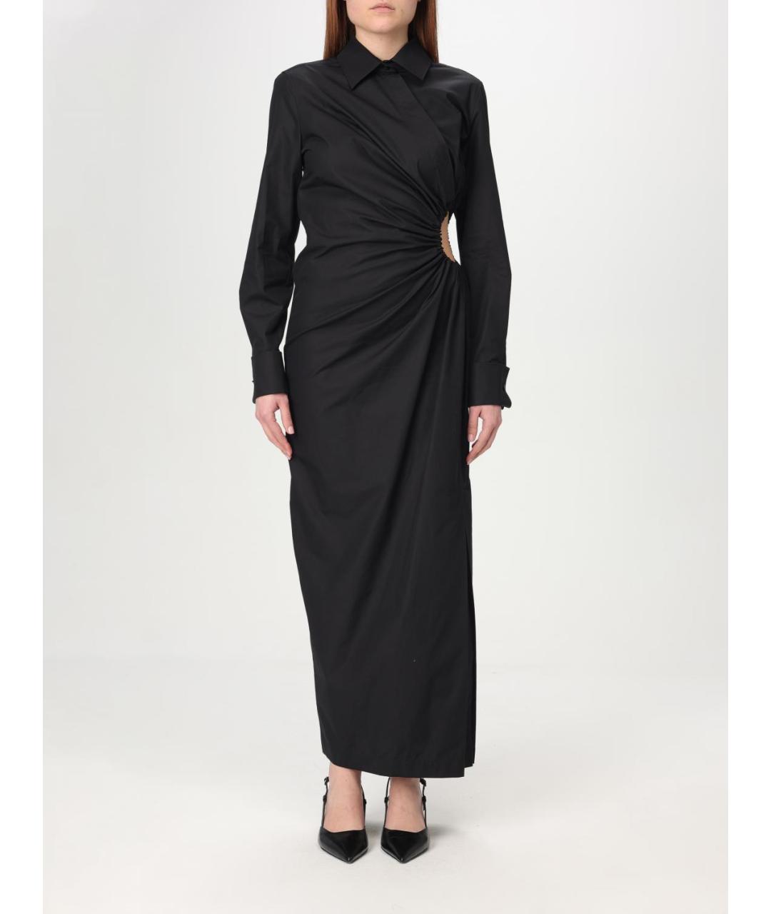 MAX MARA Черное хлопковое вечернее платье, фото 5