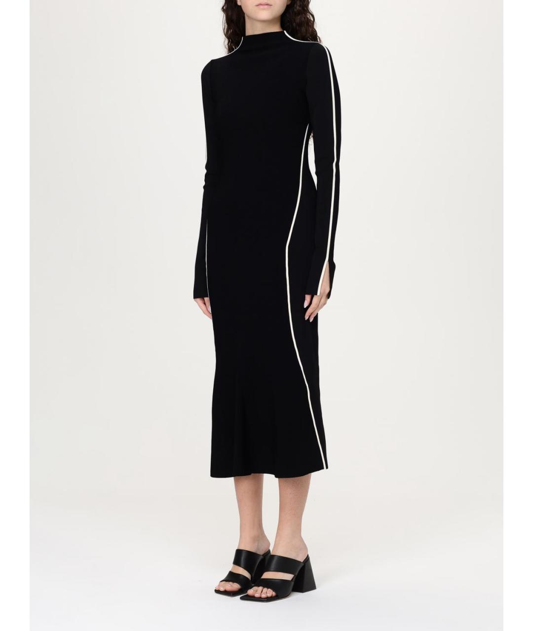 SPORTMAX Черное полиамидовое повседневное платье, фото 3