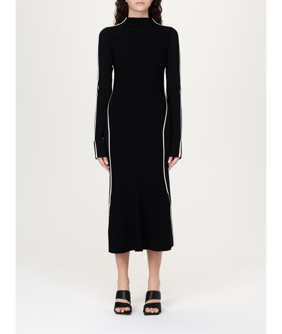 SPORTMAX Черное полиамидовое повседневное платье, фото 5