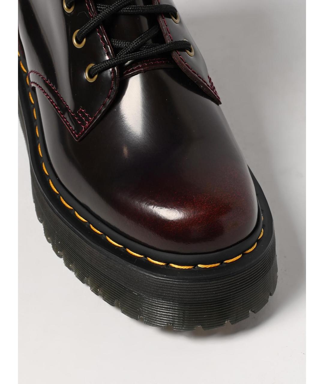 DR. MARTENS Бордовые кожаные ботинки, фото 4