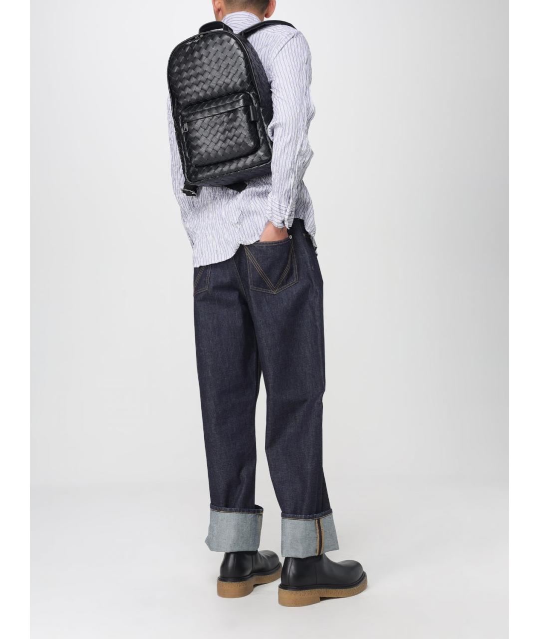 BOTTEGA VENETA Черный кожаный рюкзак, фото 2