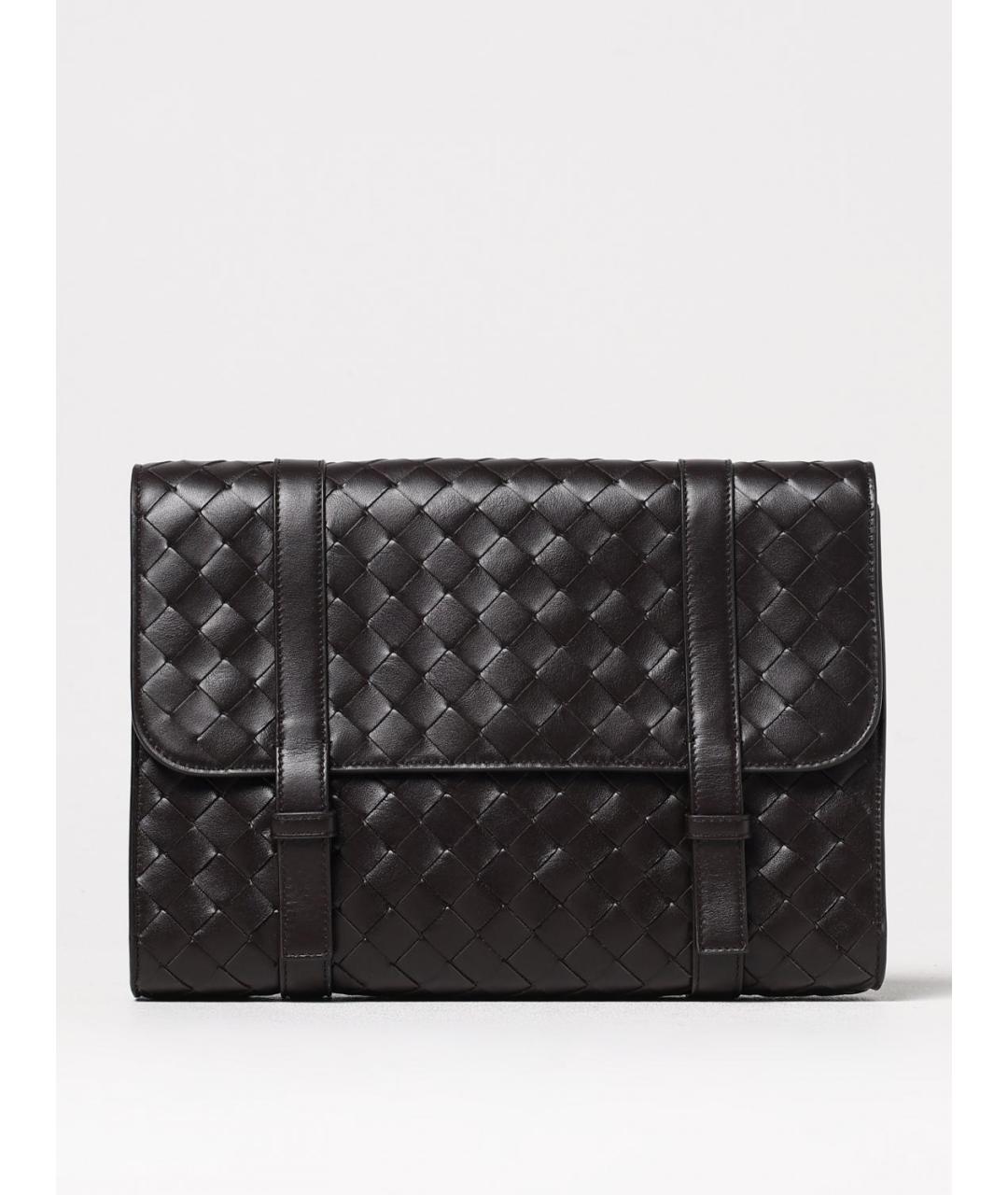 BOTTEGA VENETA Коричневая кожаная сумка на плечо, фото 6