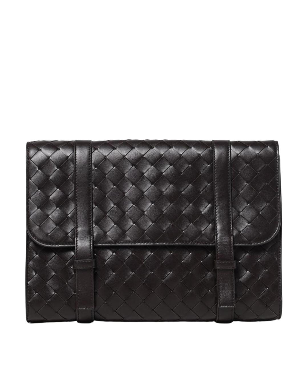 BOTTEGA VENETA Коричневая кожаная сумка на плечо, фото 1