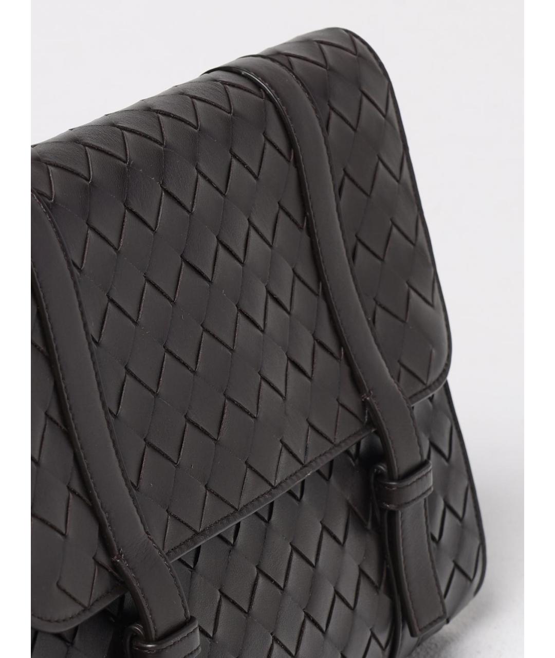 BOTTEGA VENETA Коричневая кожаная сумка на плечо, фото 4