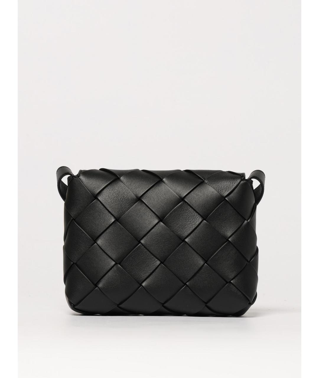 BOTTEGA VENETA Черная кожаная сумка на плечо, фото 6
