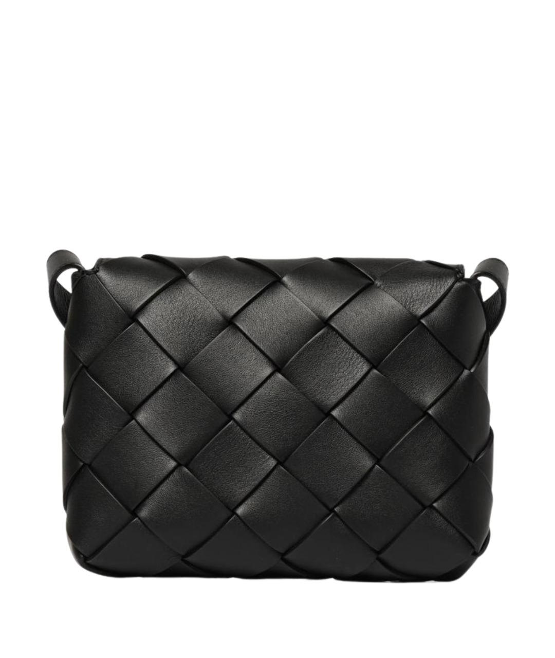 BOTTEGA VENETA Черная кожаная сумка на плечо, фото 1