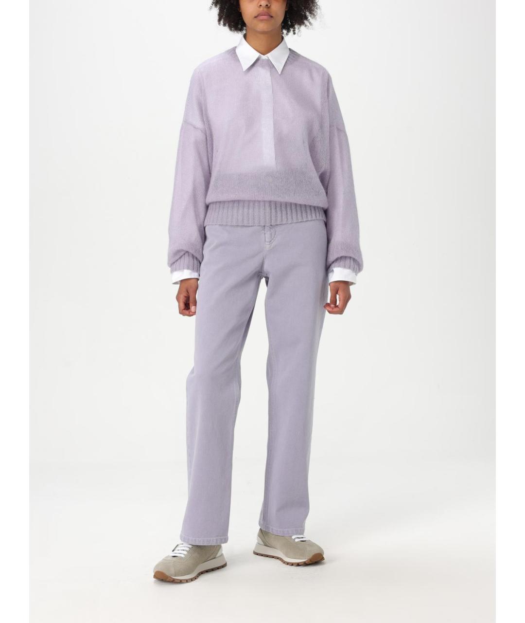 BRUNELLO CUCINELLI Фиолетовый шерстяной джемпер / свитер, фото 3