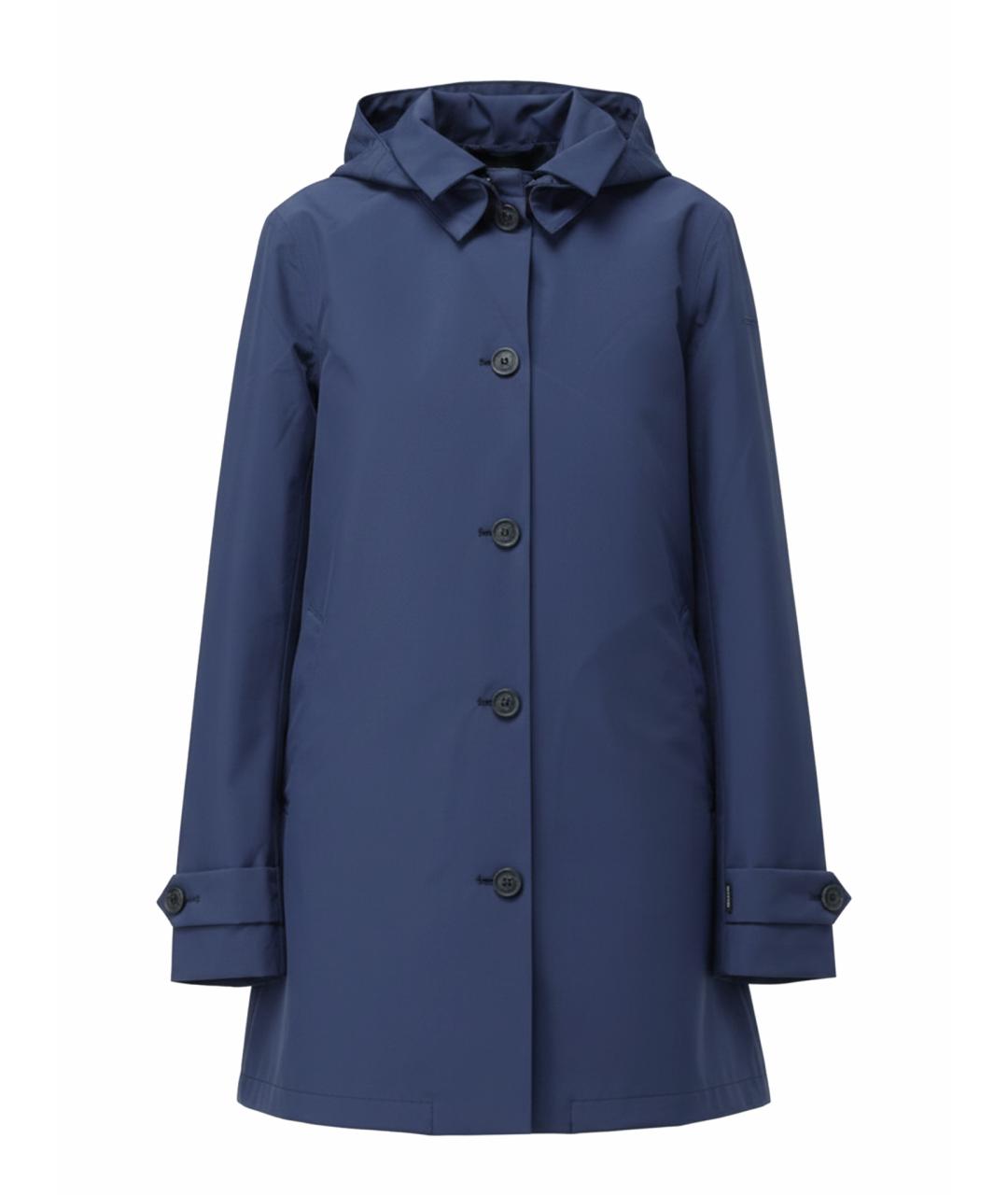 SAVE THE DUCK Синий полиэстеровый тренч/плащ, фото 1