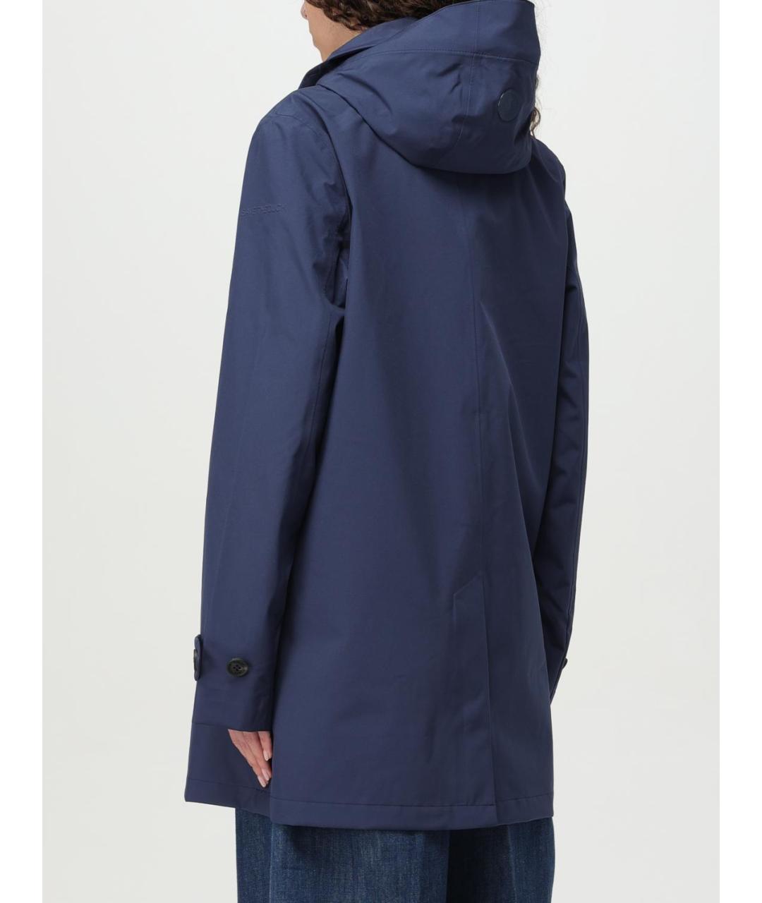 SAVE THE DUCK Синий полиэстеровый тренч/плащ, фото 2