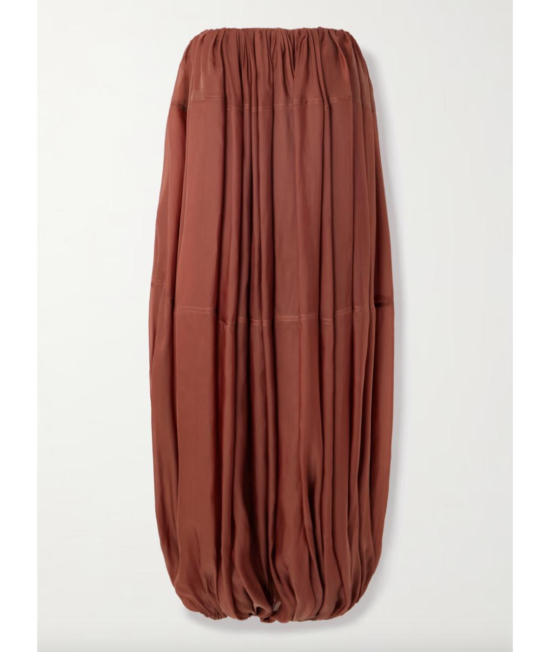 FERRAGAMO Бордовое вискозное повседневное платье, фото 6