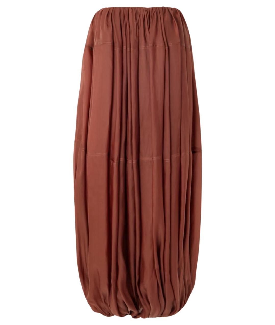 FERRAGAMO Бордовое вискозное повседневное платье, фото 1