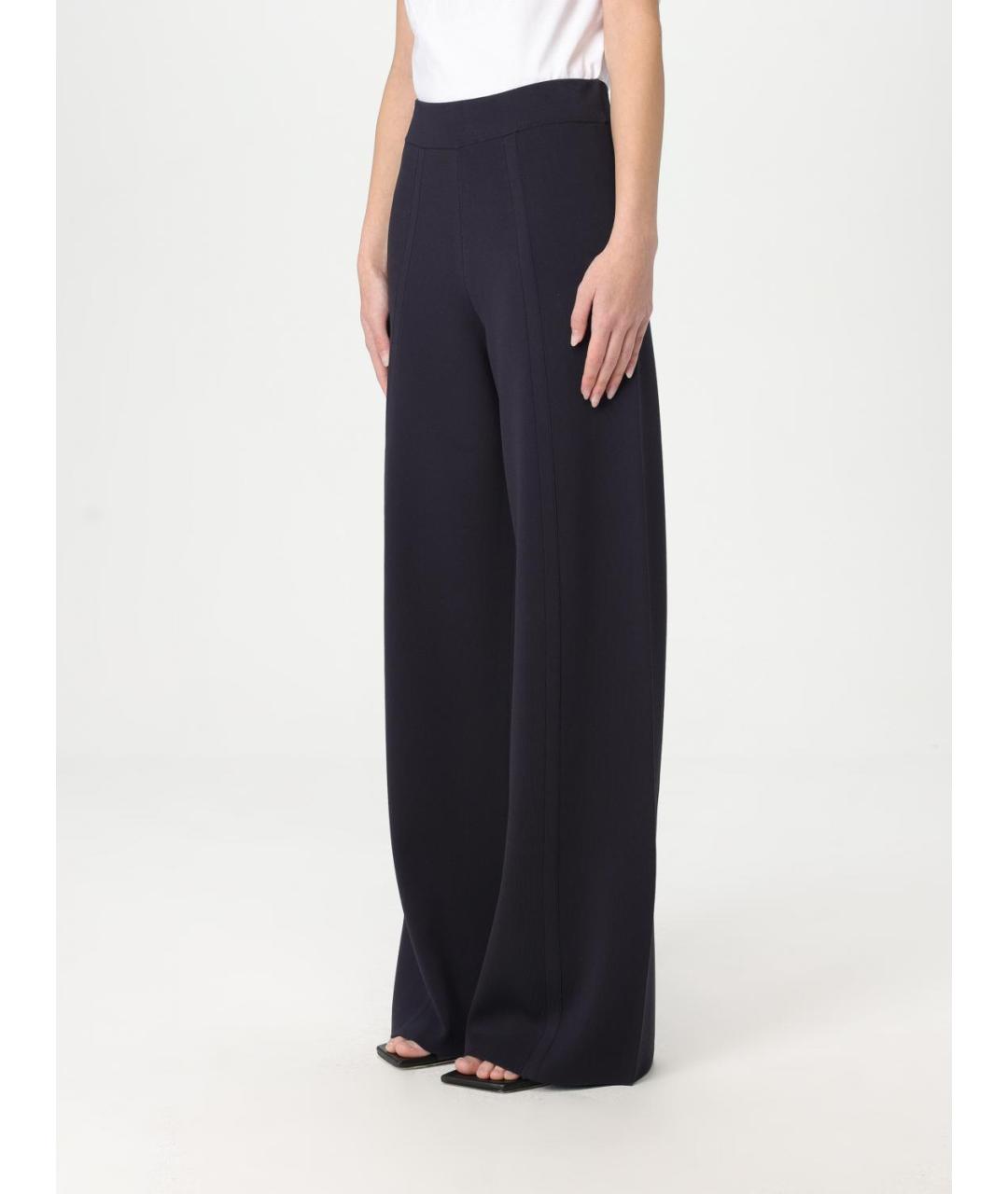 MAX MARA Синие полиамидовые брюки широкие, фото 4