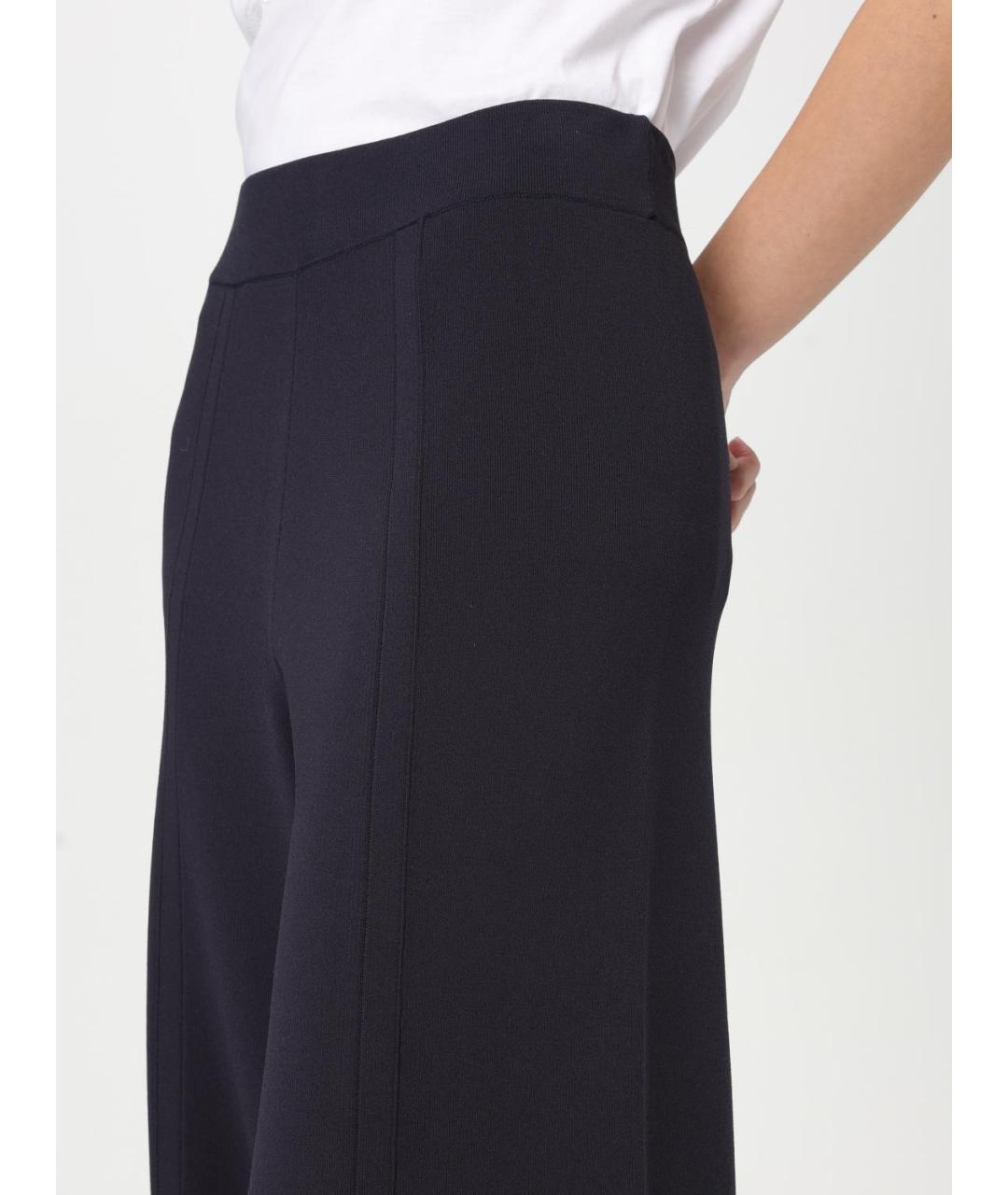 MAX MARA Синие полиамидовые брюки широкие, фото 5