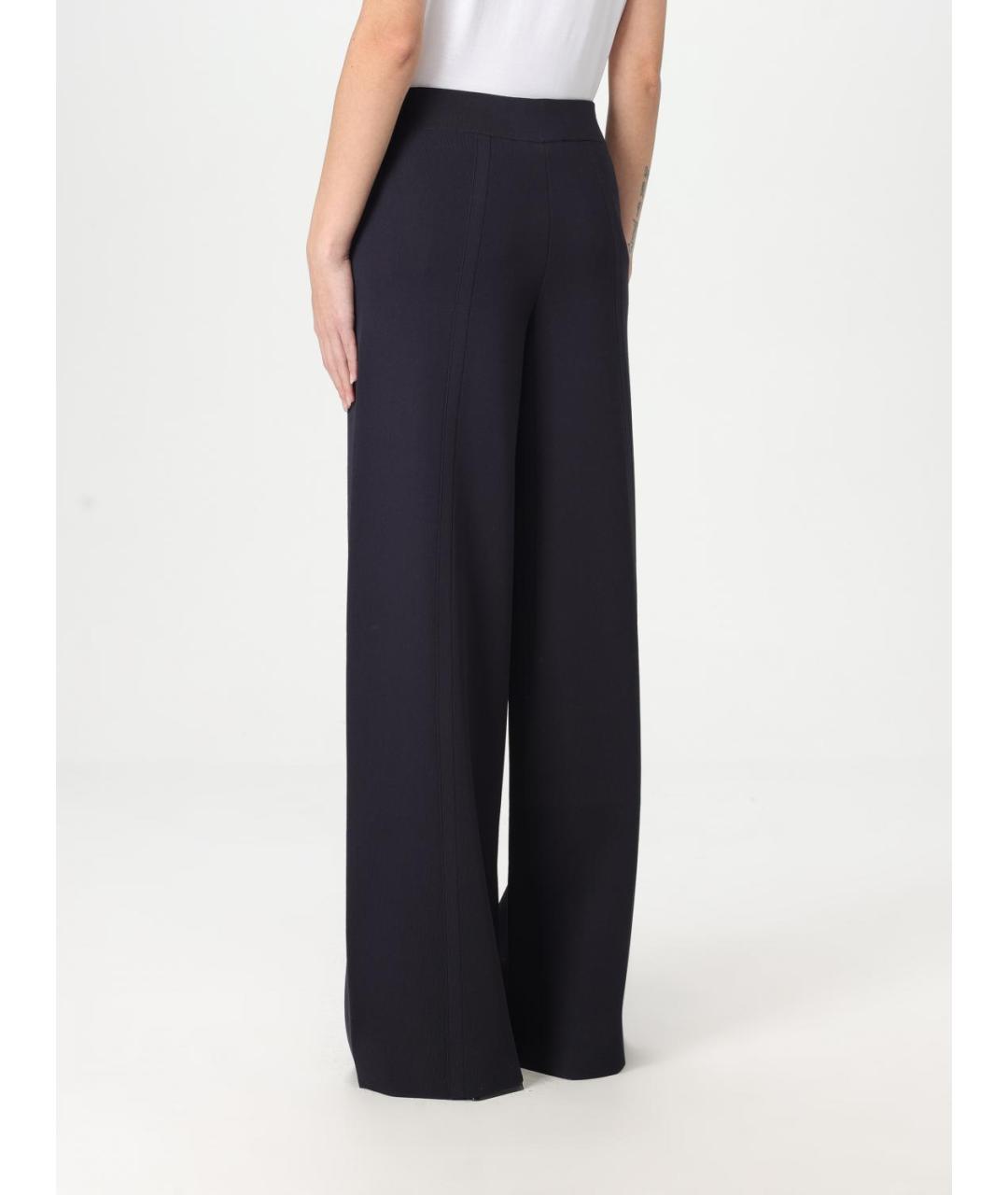 MAX MARA Синие полиамидовые брюки широкие, фото 3