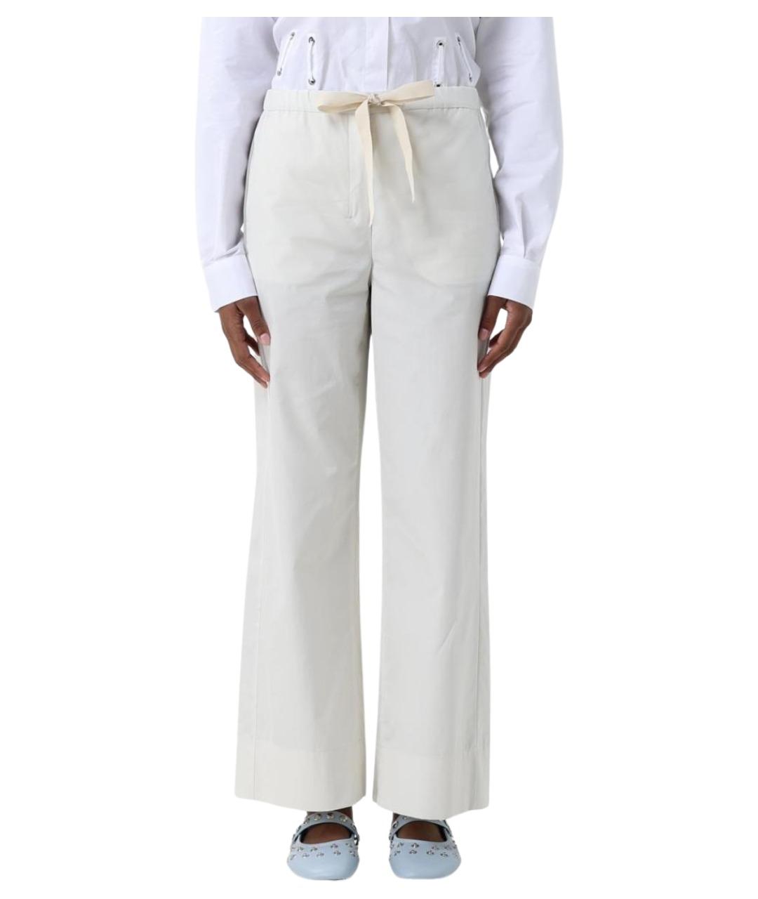 'S MAX MARA Бежевые хлопковые прямые брюки, фото 1