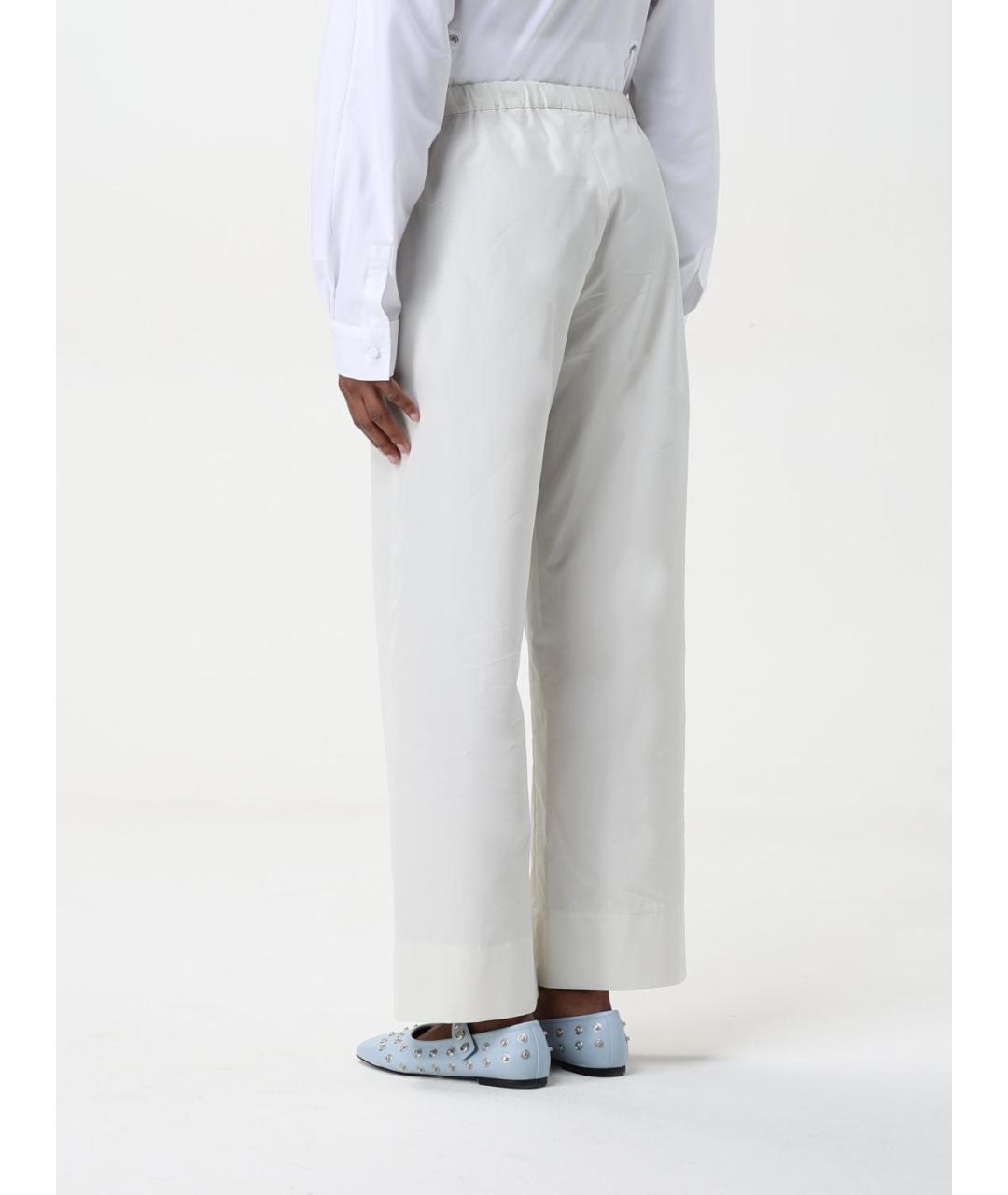 'S MAX MARA Бежевые хлопковые прямые брюки, фото 3